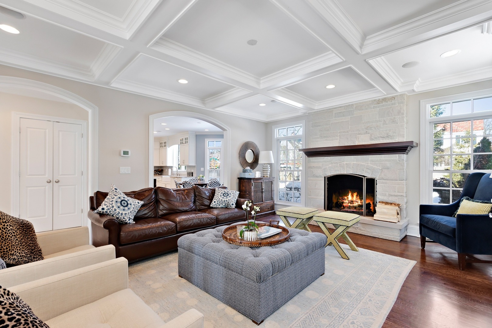 1161 Chatfield Road Winnetka, IL 60093 - Photo 9 of 42 a living room with furniture and a fireplace