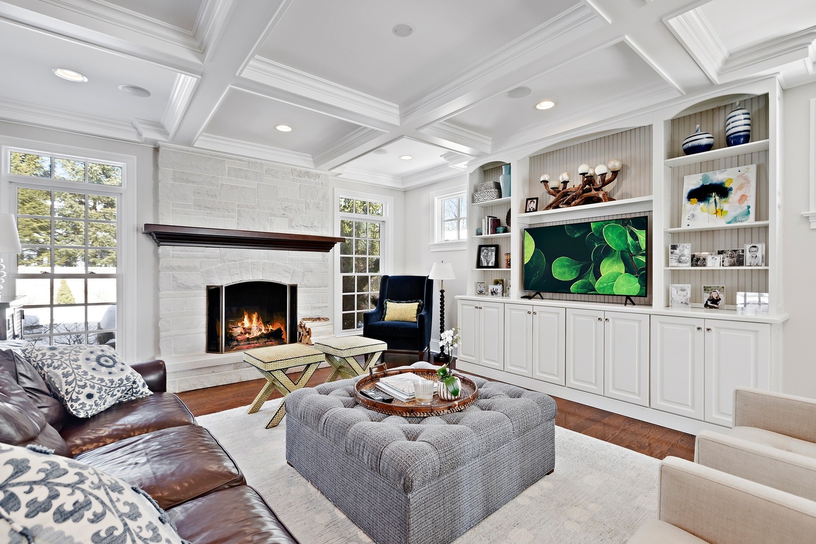 1161 Chatfield Road Winnetka, IL 60093 - Photo 10 of 42 a living room with furniture and a fireplace