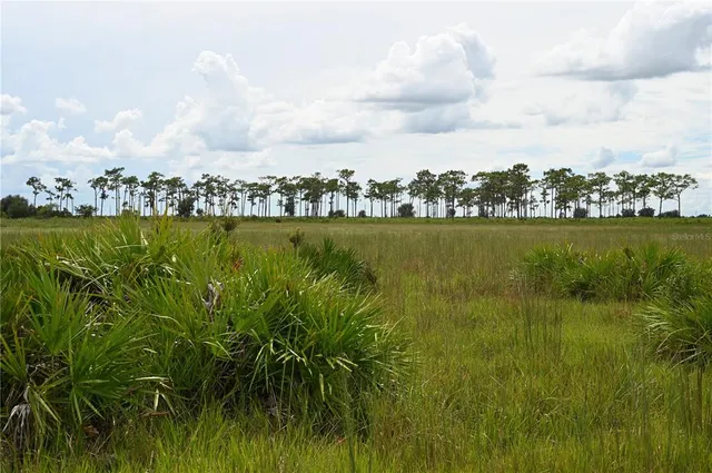 a view of a lake with houses in the back
