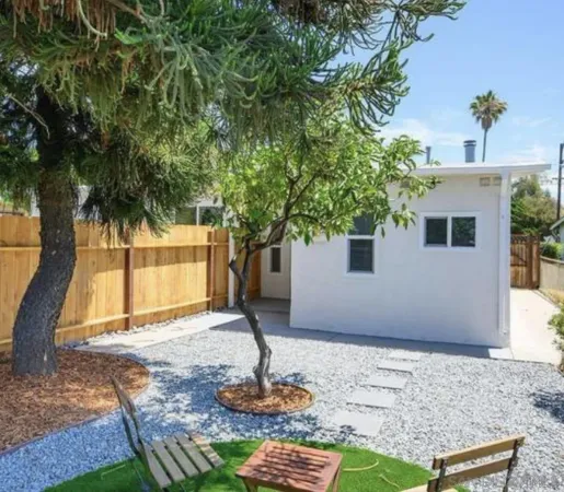 a house that has a tree in it