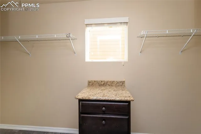 a view of a door in the bathroom