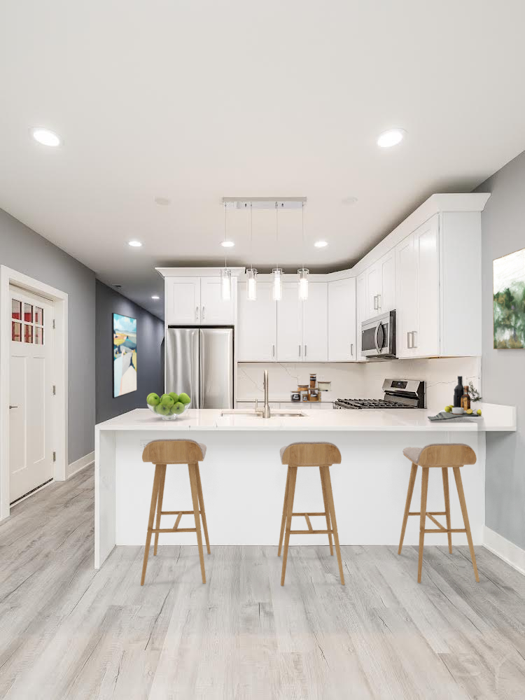 1232 South Fairfield Avenue, Unit 2 Chicago, IL 60608 - Photo 3 of 10 a kitchen with a table and chairs in it