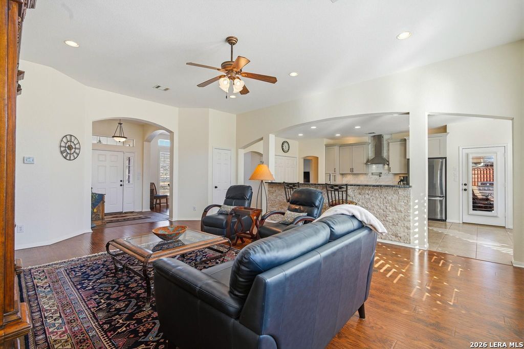 318 River Ridge Boerne, TX 78006 - Photo 12 of 46 a living room with furniture and wooden floor
