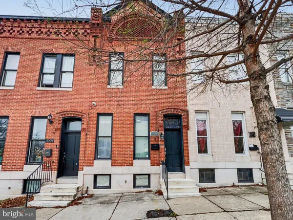 a front view of multiple houses
