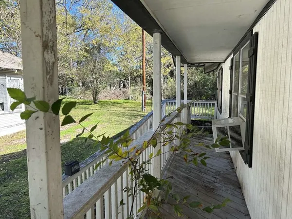 a view of a porch