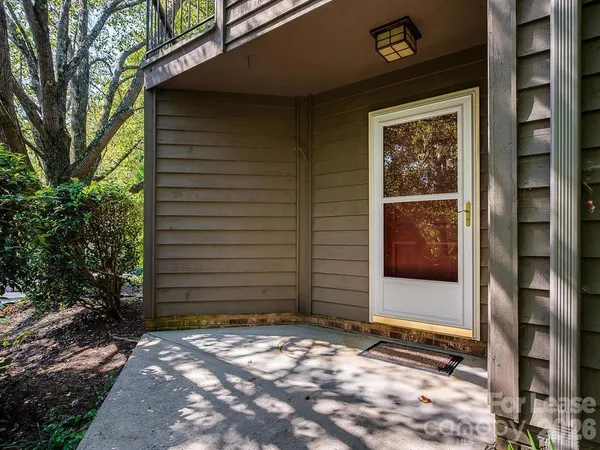 a view of a door of the house