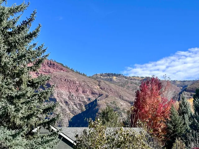 a view of a sky from a city