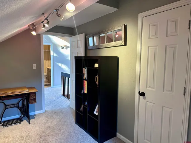 an aerial view of a garden