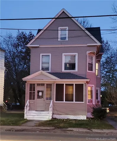 a front view of a house