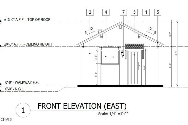 a view of a black and white wall