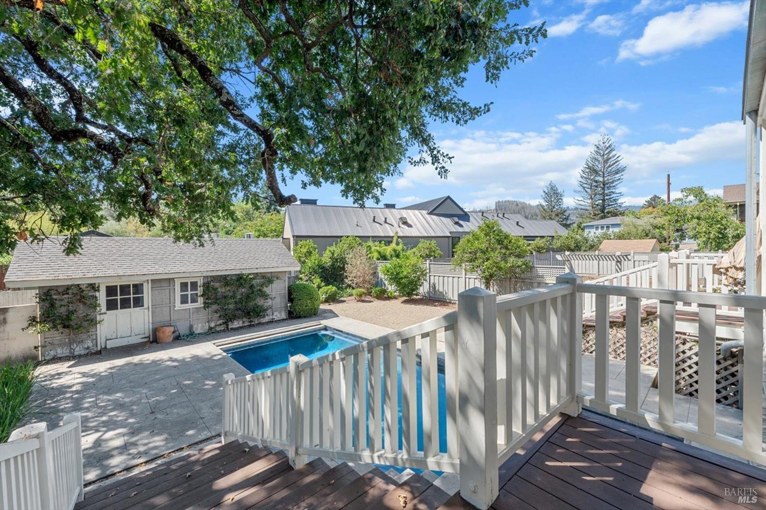 1533 Allyn Avenue St. Helena, CA 94574 - Photo 12 of 33 a view of a house with wooden fence