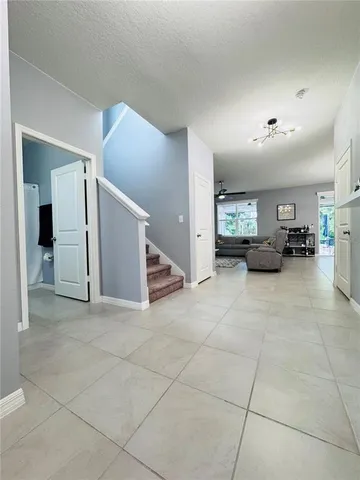 a view of a livingroom with furniture and a living room