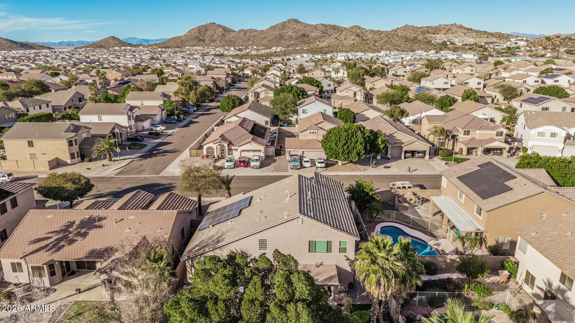 6829 West Briles Road Peoria, AZ 85383 - Photo 55 of 61 an aerial view of residential houses with outdoor space