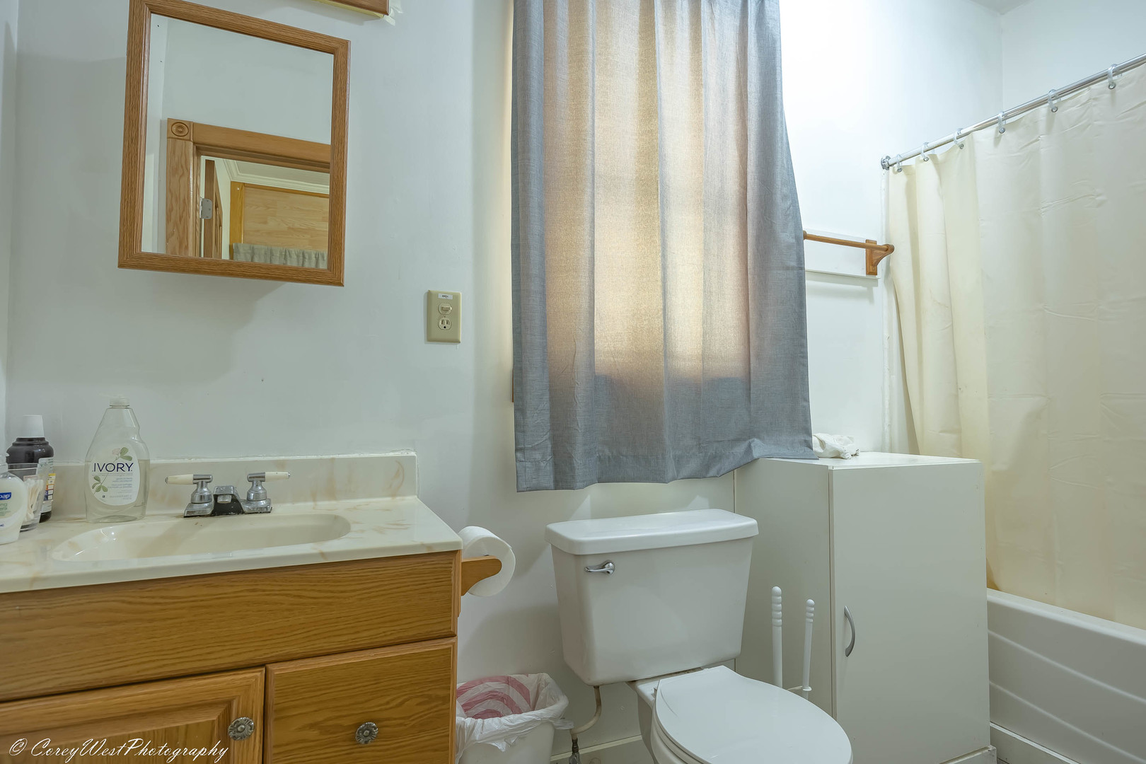 3420 Howlett Road Paw Paw, IL 61353 - Photo 16 of 34 a bathroom with a sink a toilet and shower curtain