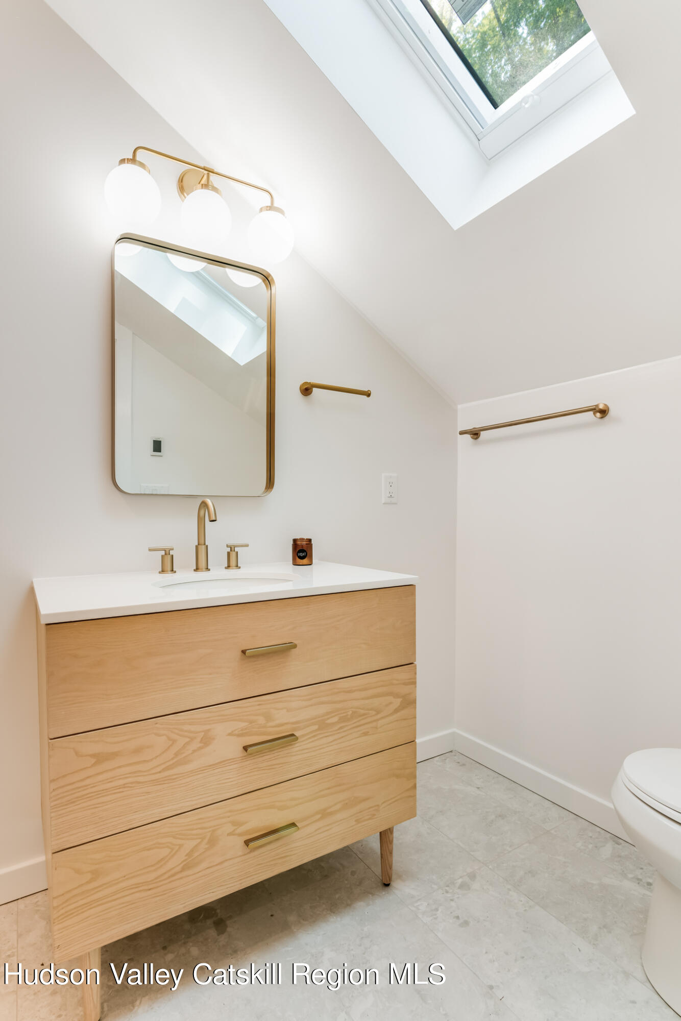9 Mountain Road Rosendale, NY 12472 - Photo 32 of 46 a bathroom with a sink mirror and toilet