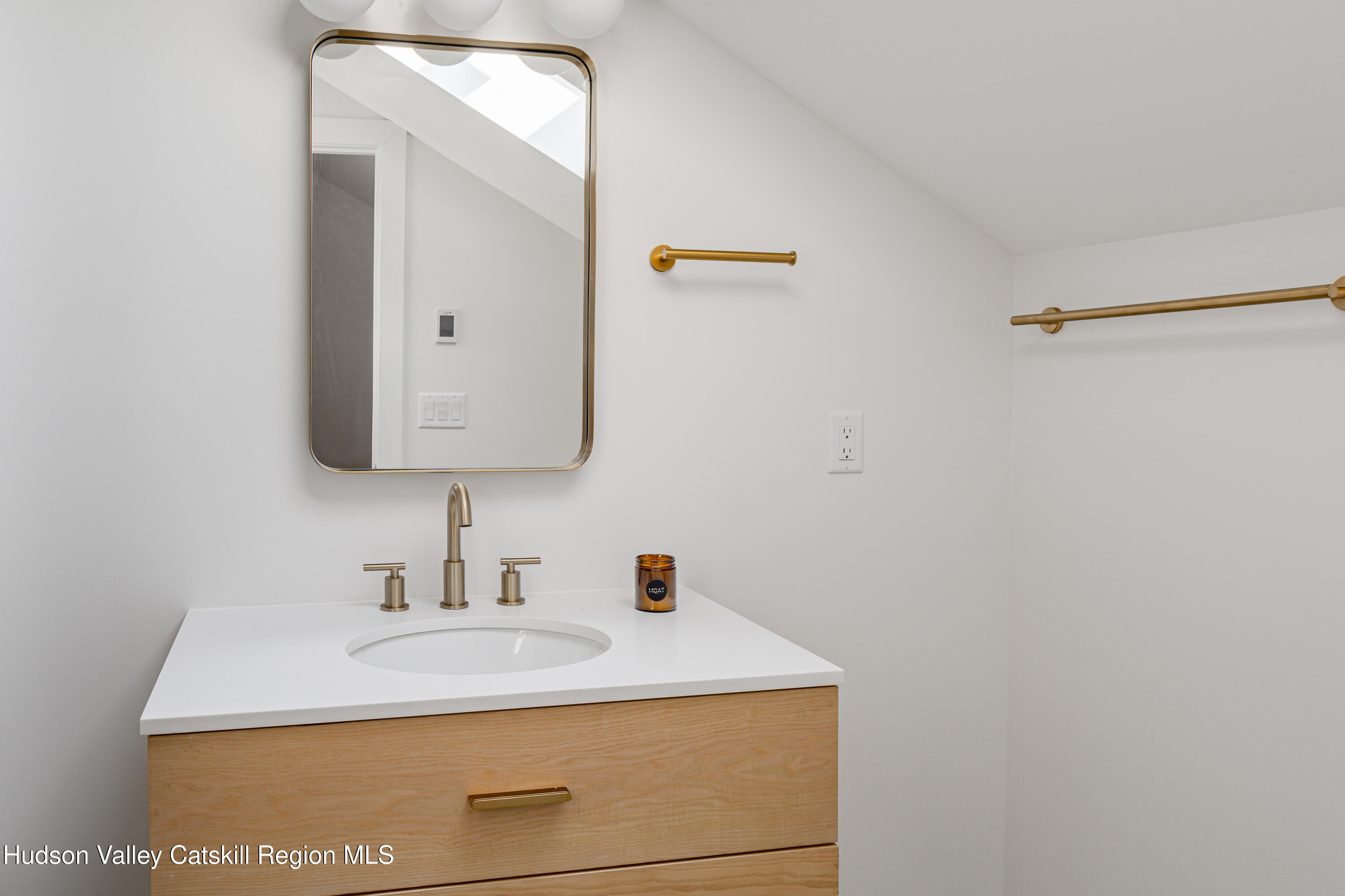 9 Mountain Road Rosendale, NY 12472 - Photo 33 of 46 a bathroom with a sink and a mirror