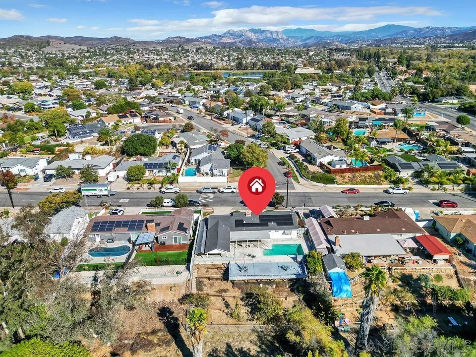 9326 Oakbourne Road Santee, CA 92071 - Photo 37 of 41 an aerial view of residential houses with outdoor space and parking