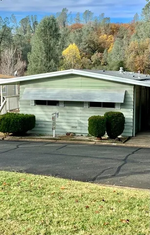 a view of swimming pool from a window