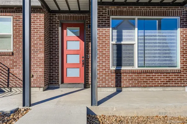 a view of entrance door of a building