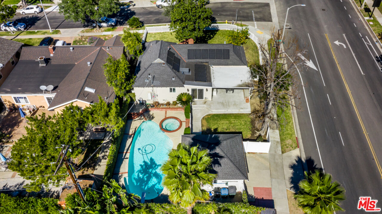 3330 Hermanos Street Pasadena, CA 91107 - Photo 39 of 40 an aerial view of a house with a yard swimming pool