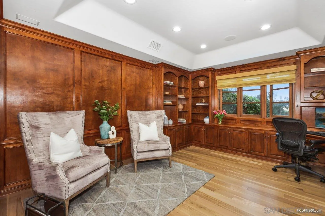 5530 Codorniz Rancho Santa Fe, CA 92067 - Photo 19 of 37 a living room with furniture and a large window