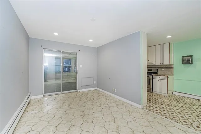 a view of a kitchen with a sink