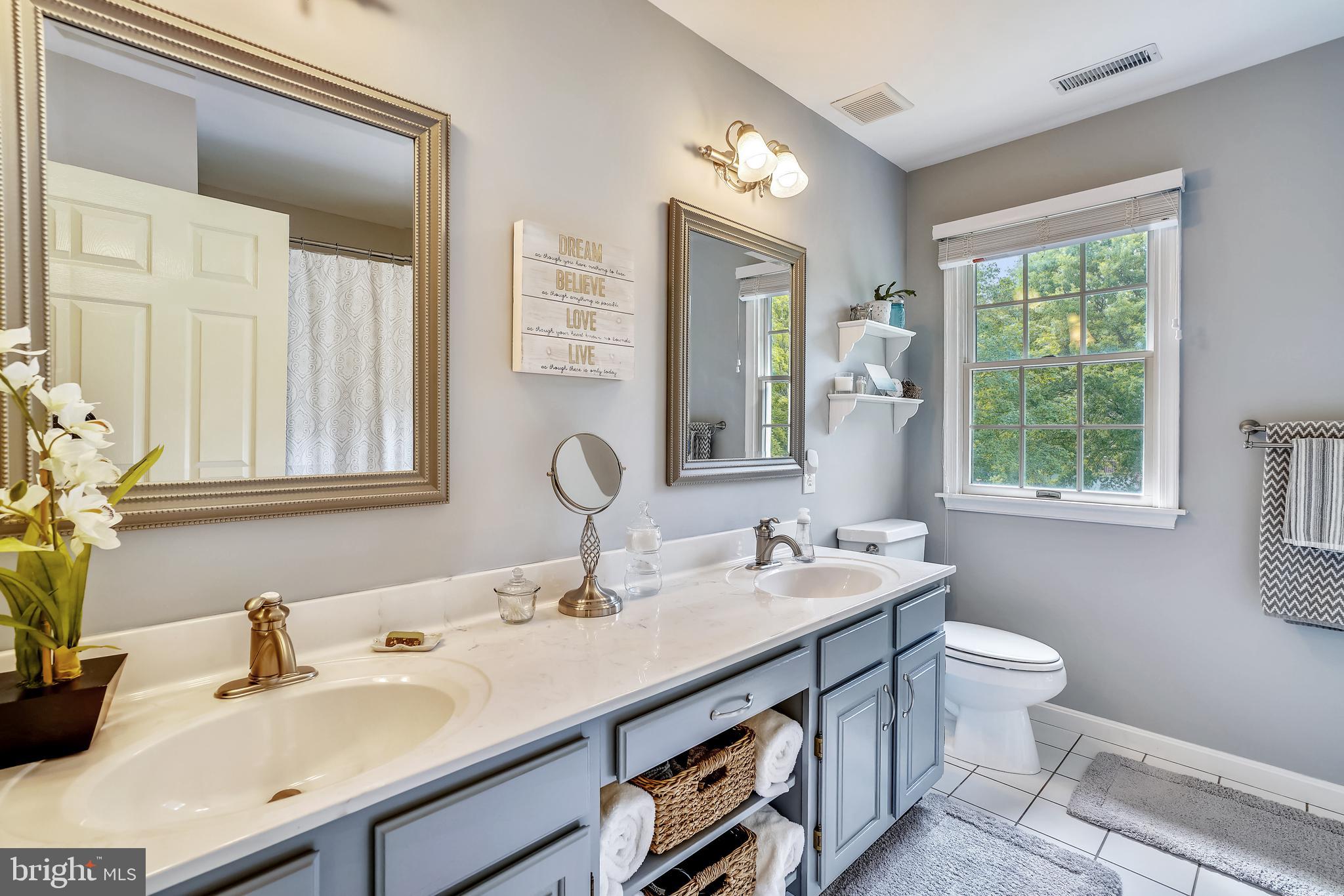 2320 Ridge Tree Court Ellicott City, MD 21042 - Photo 29 of 37 Hall Bath w/Double Vanities & Shower Tub
