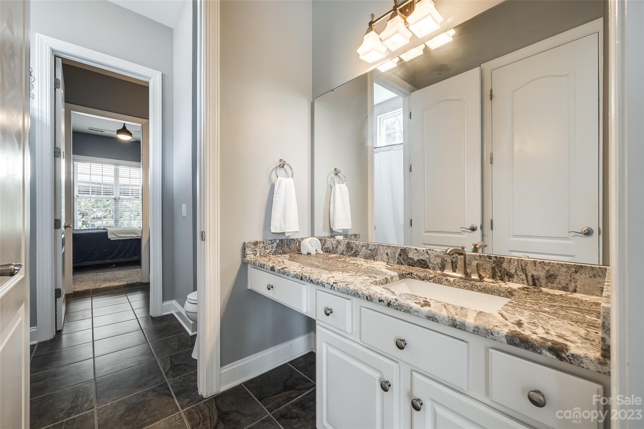 675 Quicksilver Trail Fort Mill, SC 29708 - Photo 27 of 48 a bathroom with a sink a vanity and a mirror