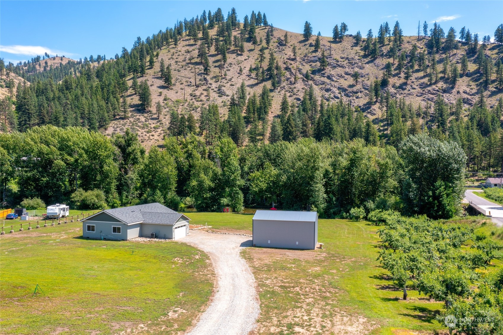 166 Mad River Road Entiat, WA 98822 - Photo 14 of 40 view of outdoor space yard and residential houses with outdoor space
