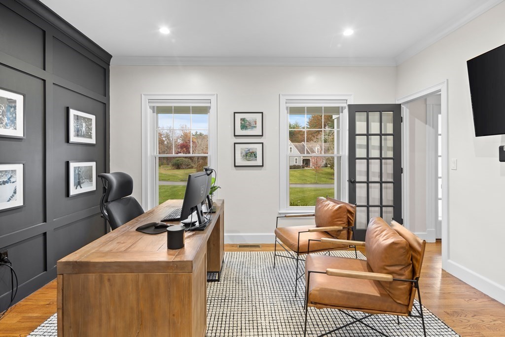 2 Five Paths Wayland, MA 01778 - Photo 7 of 26 a living room with furniture a flat screen tv and a window