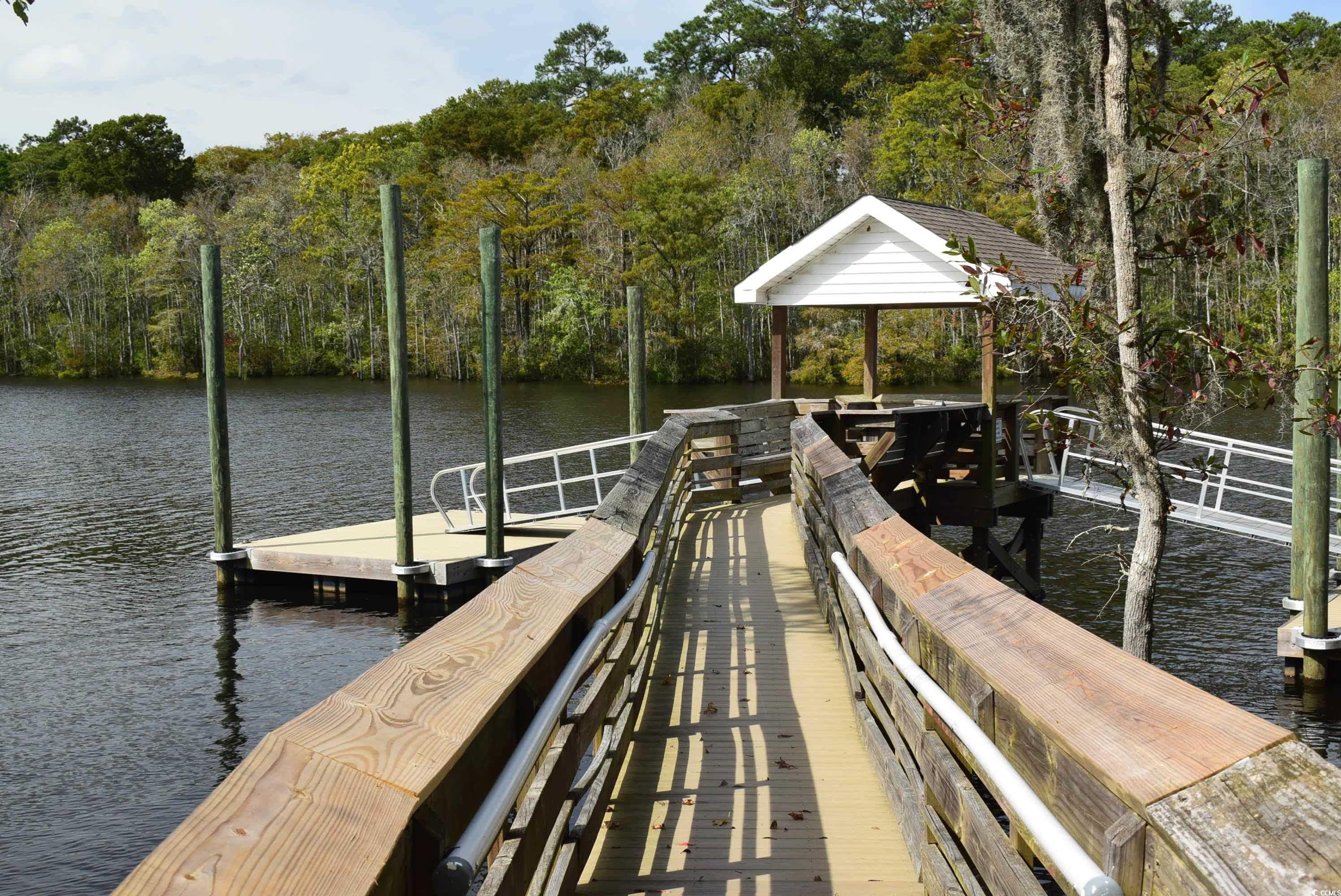 216 Rose Water Loop Myrtle Beach, SC 29588 - Photo 35 of 40 Dock area with a water view and a forest view