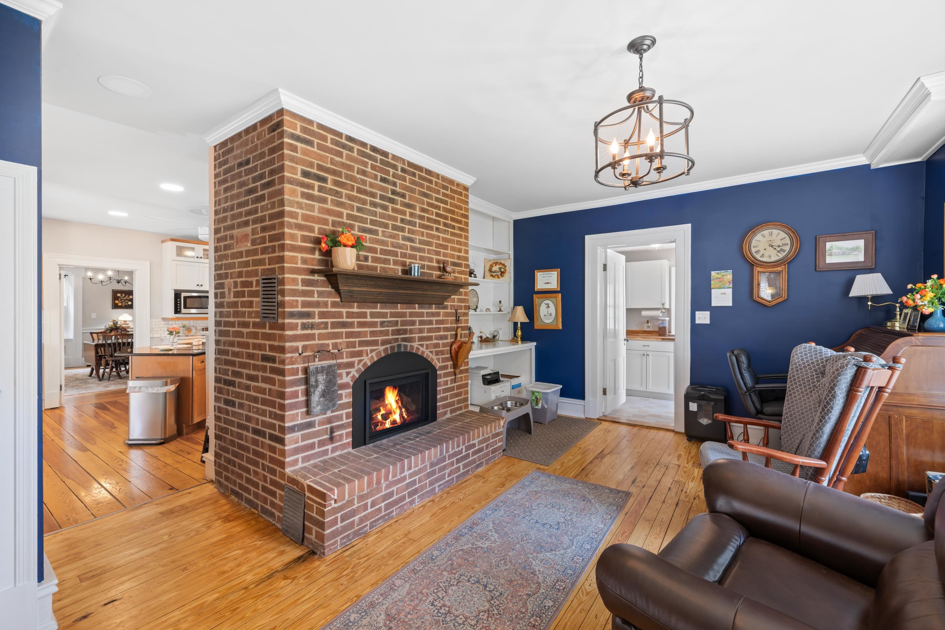 1202 Walkers Creek Road Middlebrook, VA 24459 - Photo 23 of 74 a living room with furniture and a fireplace