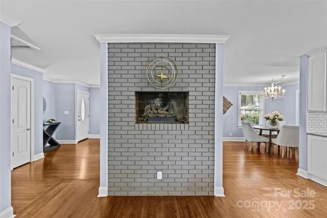 a view of livingroom with furniture and wooden floor