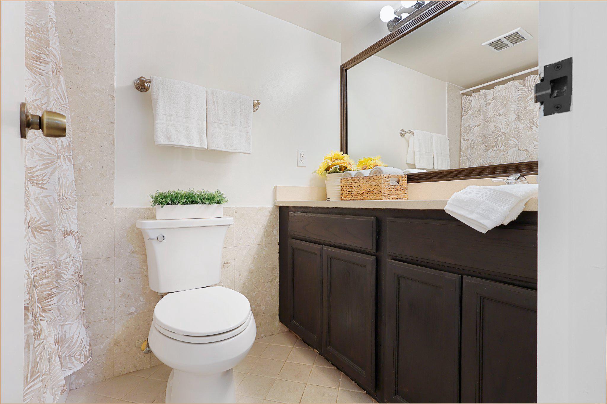 2037 Royal Fern Court, Unit 47/2C Reston, VA 20191 - Photo 34 of 48 a bathroom with a sink toilet and mirror