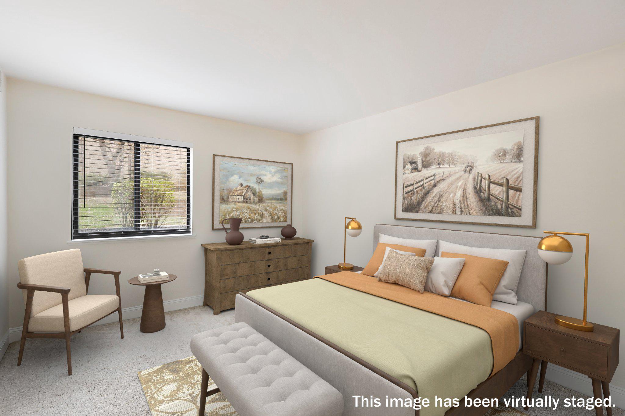 2037 Royal Fern Court, Unit 47/2C Reston, VA 20191 - Photo 35 of 48 a bedroom with furniture and a large window