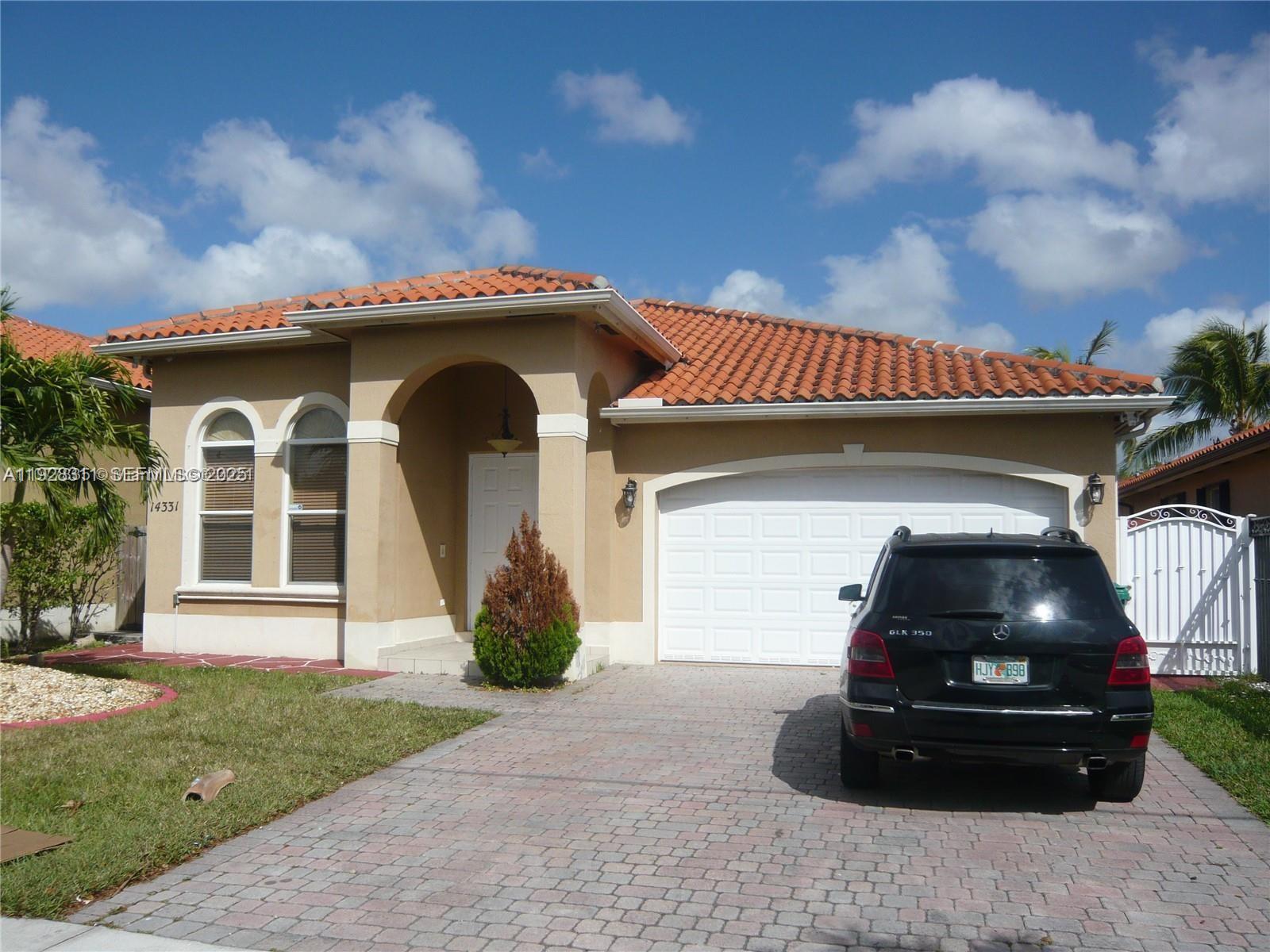a front view of a house