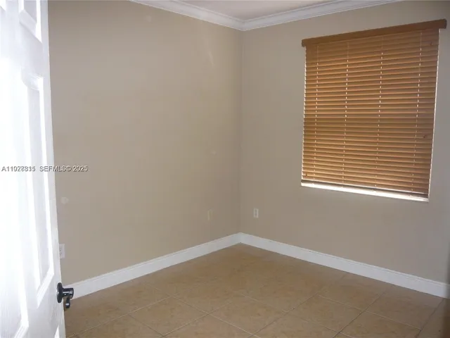 a view of a small space with a window