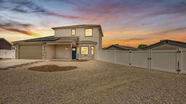 a view of backyard of house