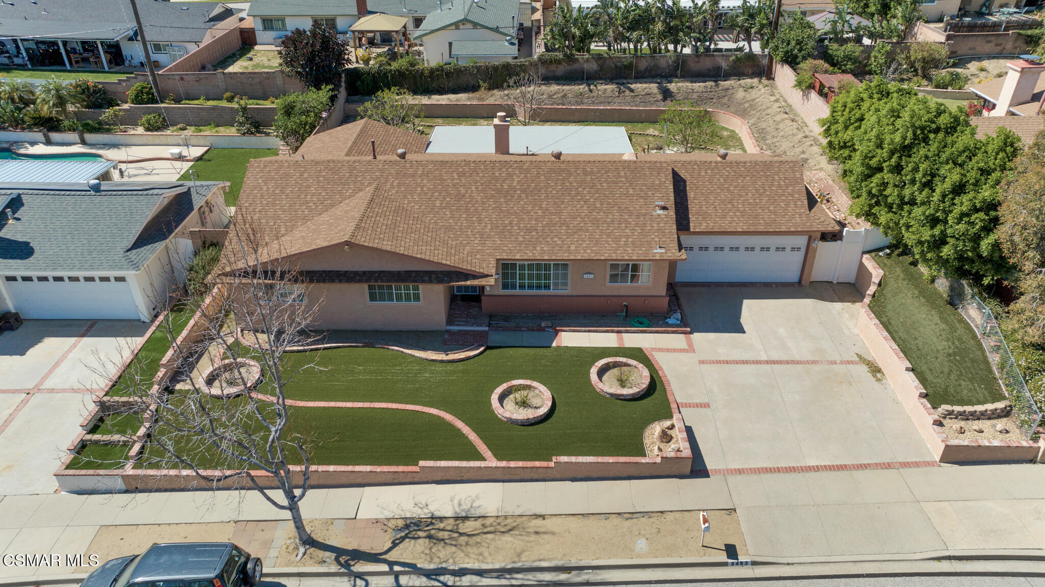 3493 Amarillo Avenue Simi Valley, CA 93063 - Photo 2 of 49 an aerial view of a house with a yard