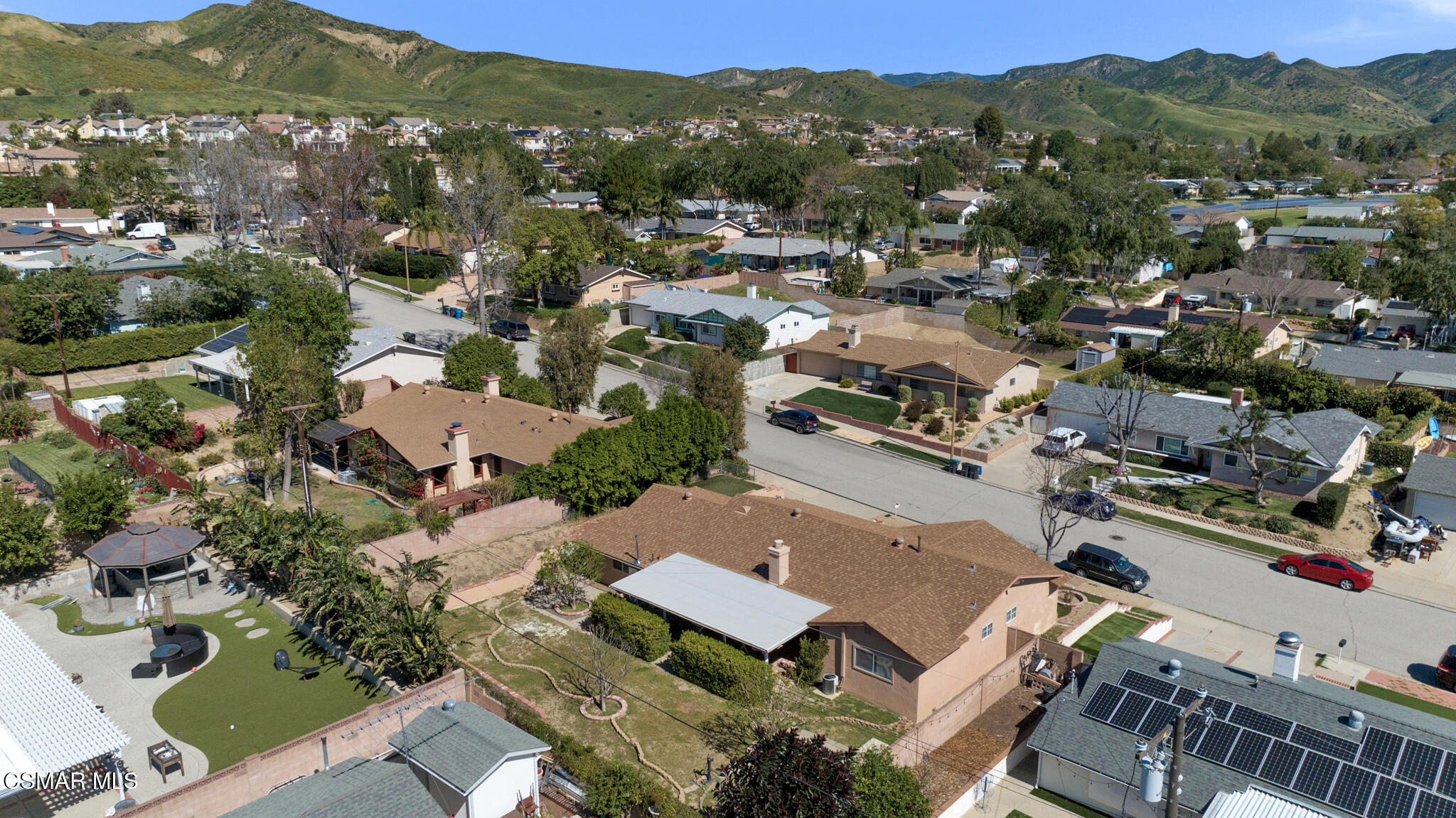 3493 Amarillo Avenue Simi Valley, CA 93063 - Photo 43 of 49 an aerial view of residential houses with outdoor space