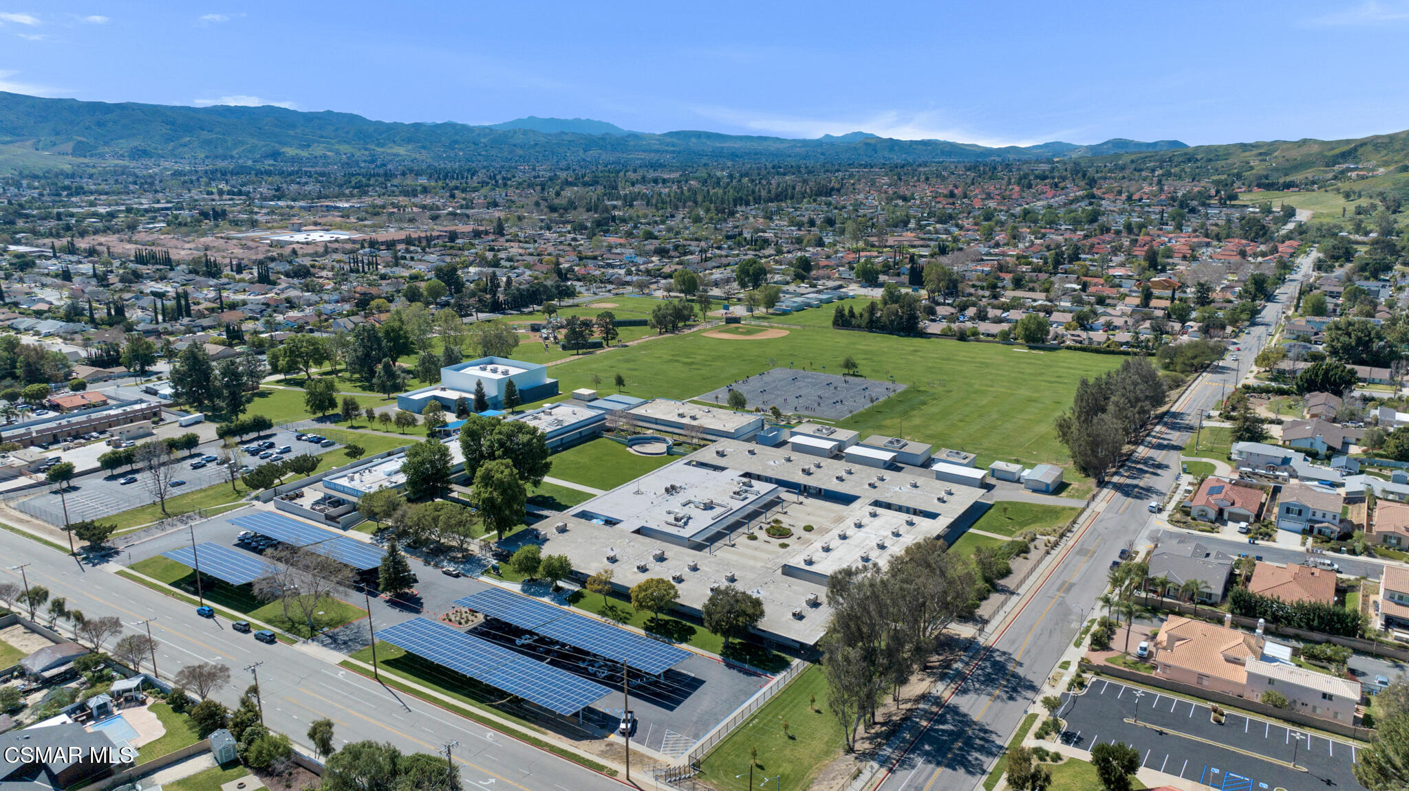 3493 Amarillo Avenue Simi Valley, CA 93063 - Photo 48 of 49 an aerial view of a city with lots of residential buildings