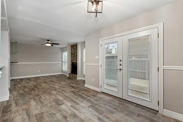 wooden view of an empty room