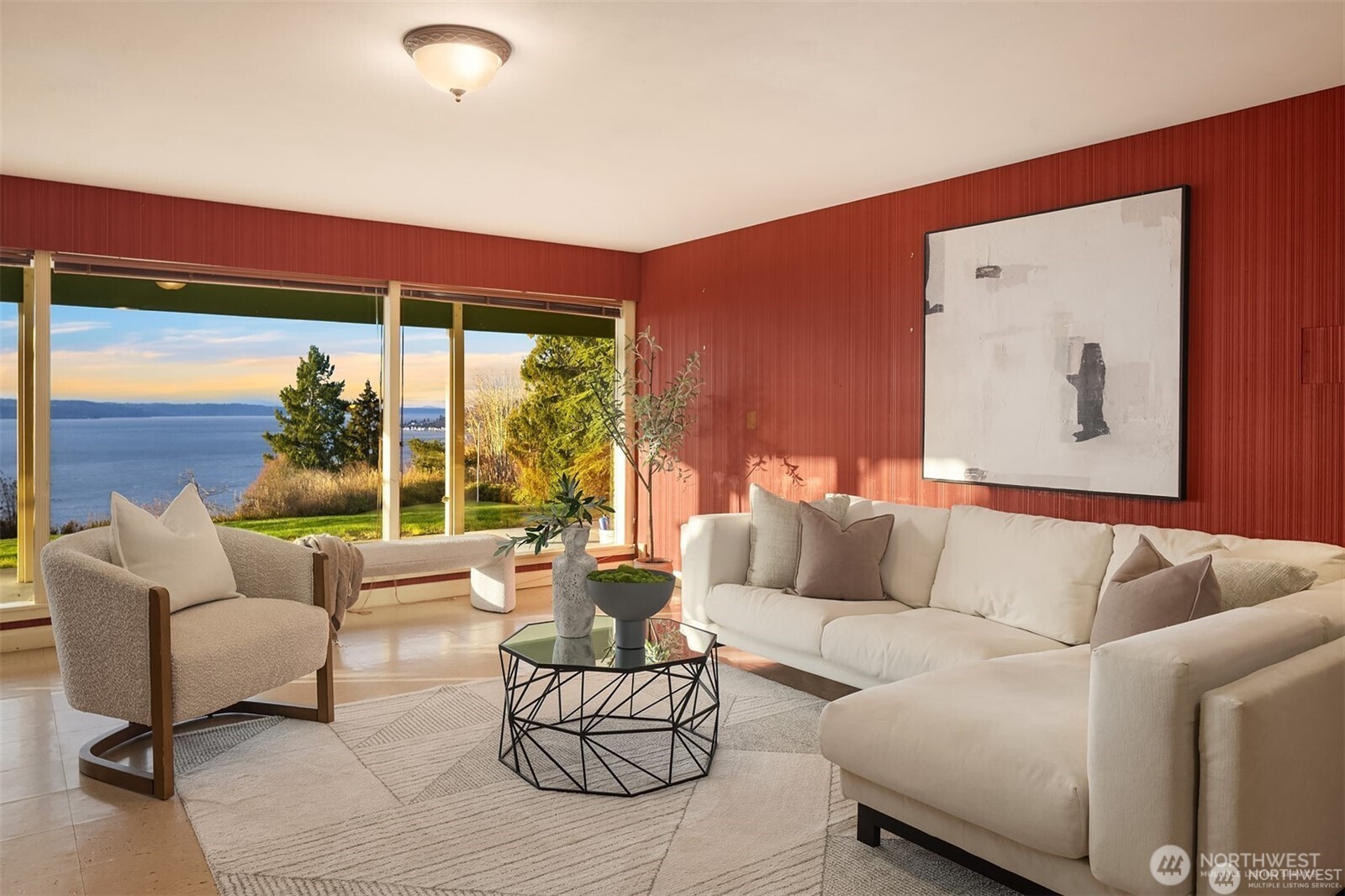 727 Southwest 199th Place Normandy Park, WA 98166 - Photo 28 of 38 a living room with furniture and a large window