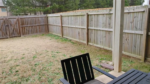 a view of wooden fence