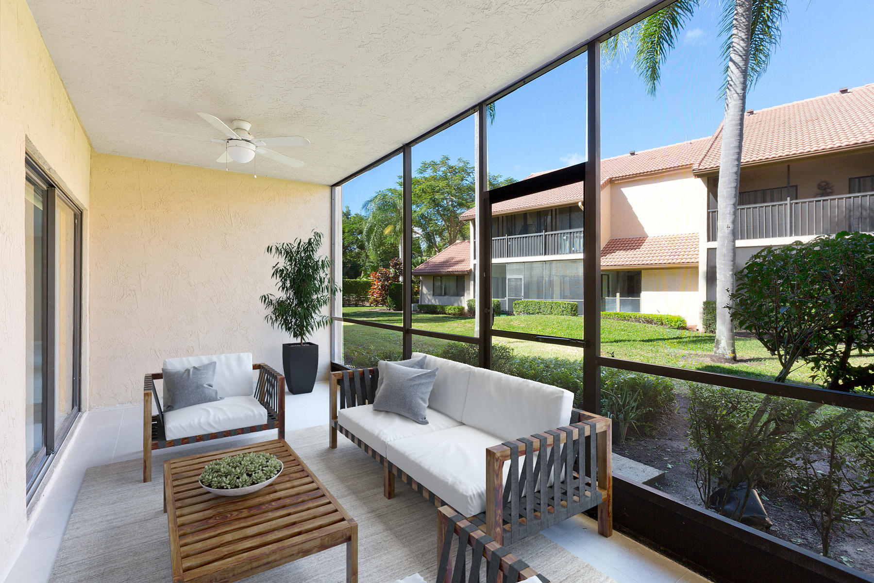 5520 Coach House Circle, Unit B Boca Raton, FL 33486 - Photo 12 of 32 Virtually staged patio