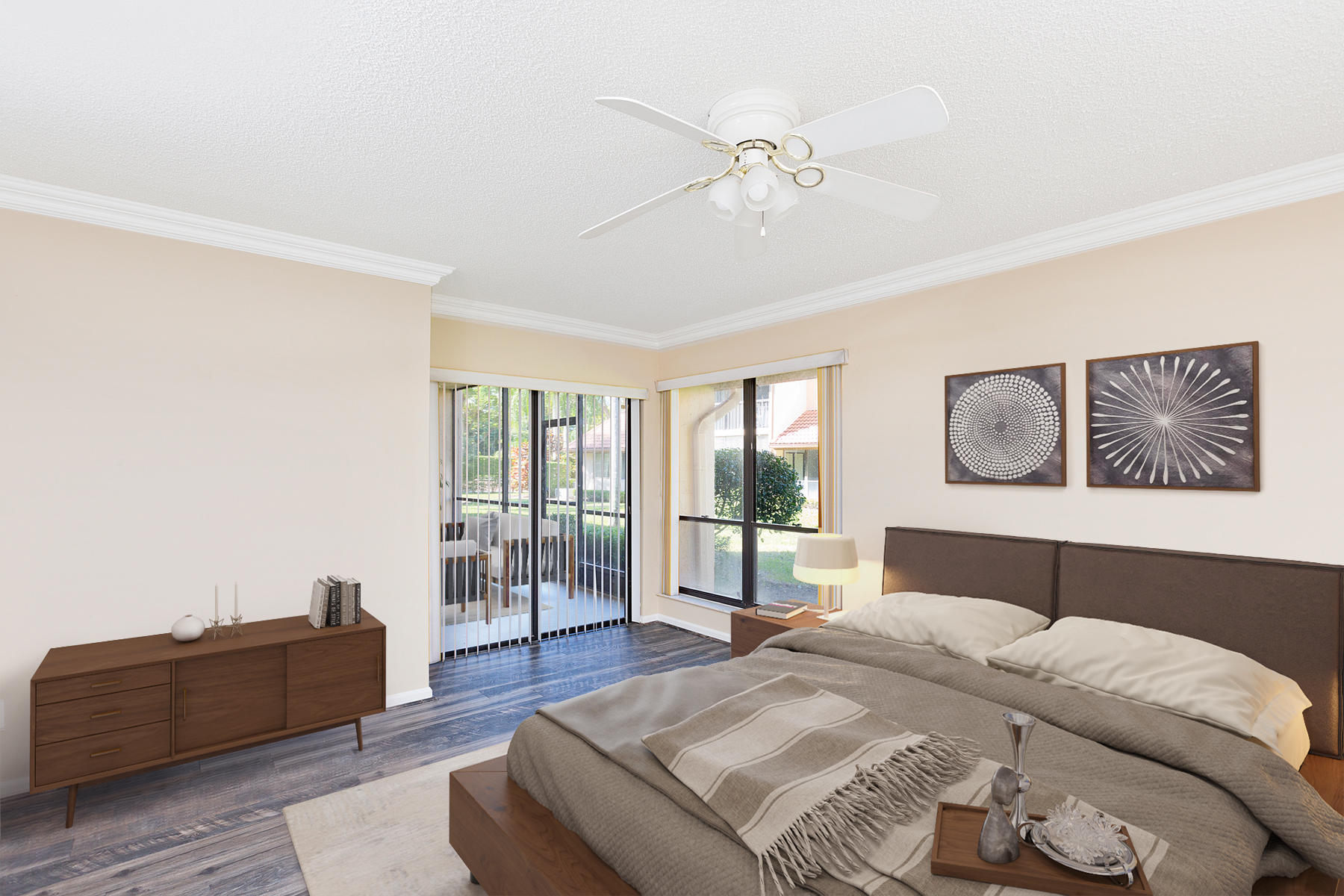 5520 Coach House Circle, Unit B Boca Raton, FL 33486 - Photo 10 of 32 Virtually staged master bedroom