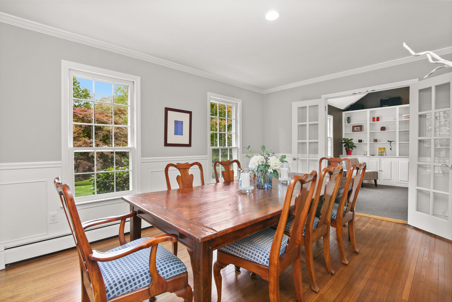 57 Laurel Road New Canaan, CT 06840 - Photo 5 of 29 Dining Room with Wainscoting