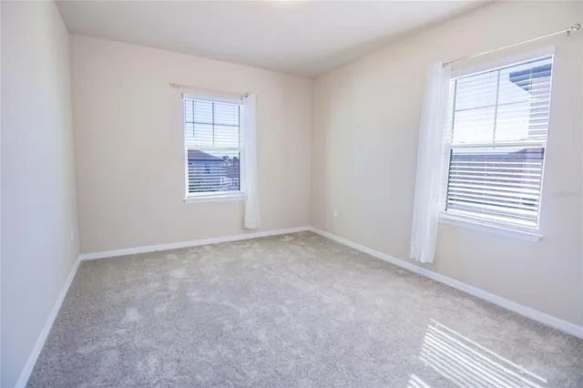 an empty room with a window