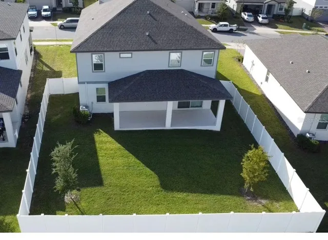a aerial view of a house