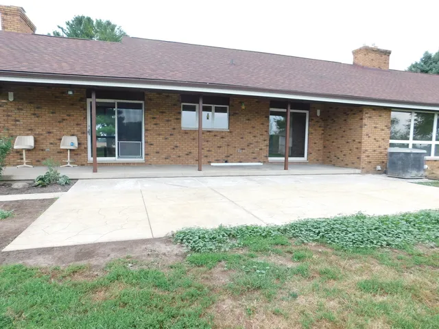 a view of an ocean with a big yard